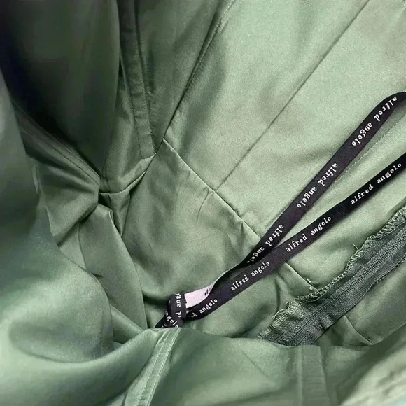 ❤️Host Picks❤️[18W]Alfred  Angelo Bridal Strapless Chiffon Maxi Dress/Gown Green - Picture 4 of 9